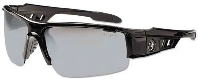 Main image of Ergodyne 52042 Skullerz Dagr Safety Glasses, Black Frame/Silver Lens, Nylon/Polycarb