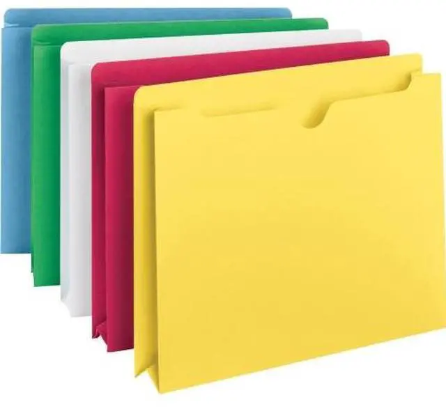 Alt view image 6 of 7 - Smead File Jackets 2" Exp Letter Straight Cut 10/PK AST 75688