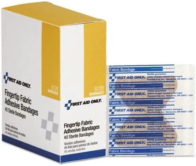 Alt view image 2 of 2 - First Aid Only Fingertip Fabric Adhesive Bandages