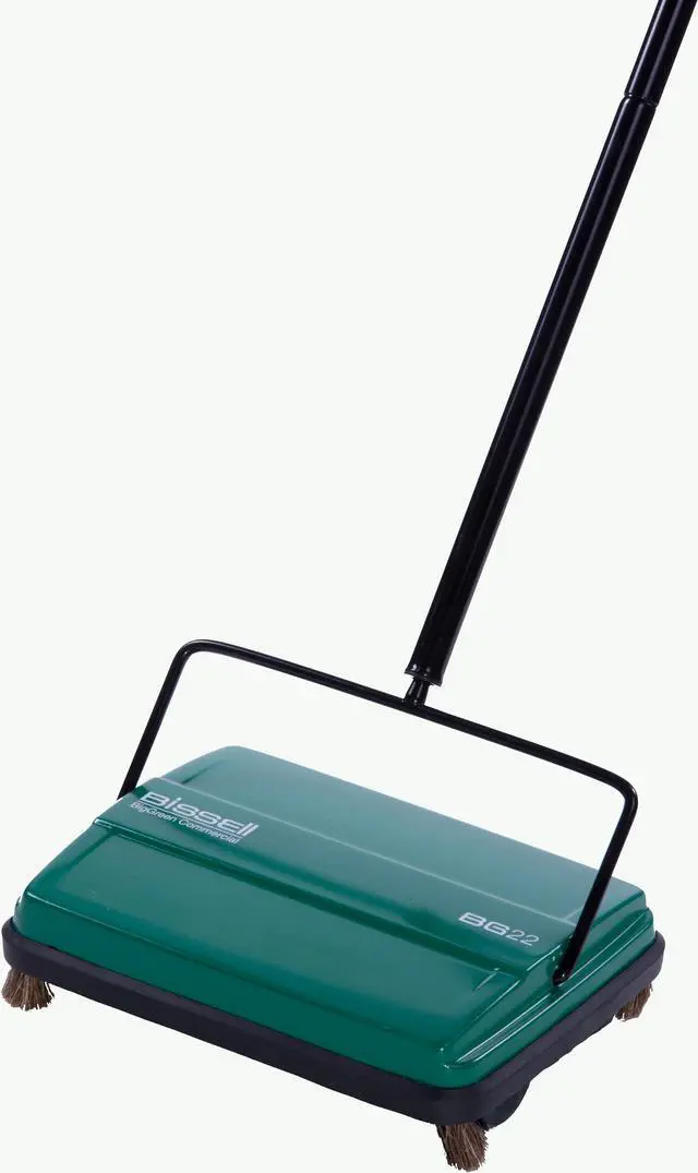 Main image of Bissell Commercial BG22 Manual Sweeper 6.5" Cleaning Path, Corner brushed, floating head, easy to empty, single rubber rotors