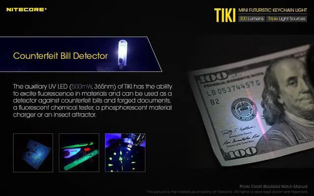Alt view image 6 of 7 - NITECORE TIKI Mini Futuristic LED Keychain Light 300 Lumens-Built-in Rechargeable Li-ion battery