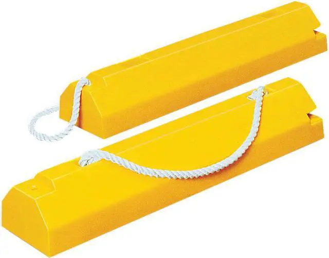 Main image of Airplane Chock,4 In H,Urethane,Yellow MONSTER MOTION SAFETY BY CHECKERS AC4614-LR