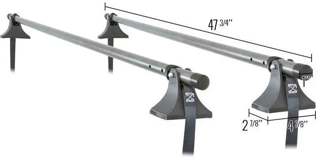 Alt view image 6 of 6 - 47.75" Roof Rack Cargo Cross Bars 150 lb. Capacity