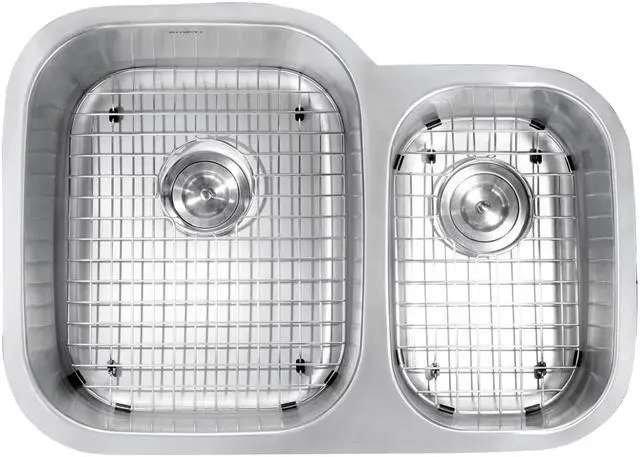 Alt view image 3 of 16 - Ruvati 16-gauge Steel Double Bowl 29-inch Undermount Kitchen Sink