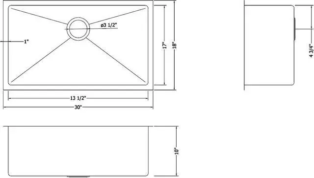 Alt view image 4 of 15 - Ruvati 16-gauge Stainless Steel 30-inch Single Bowl Undermount Kitchen Sink