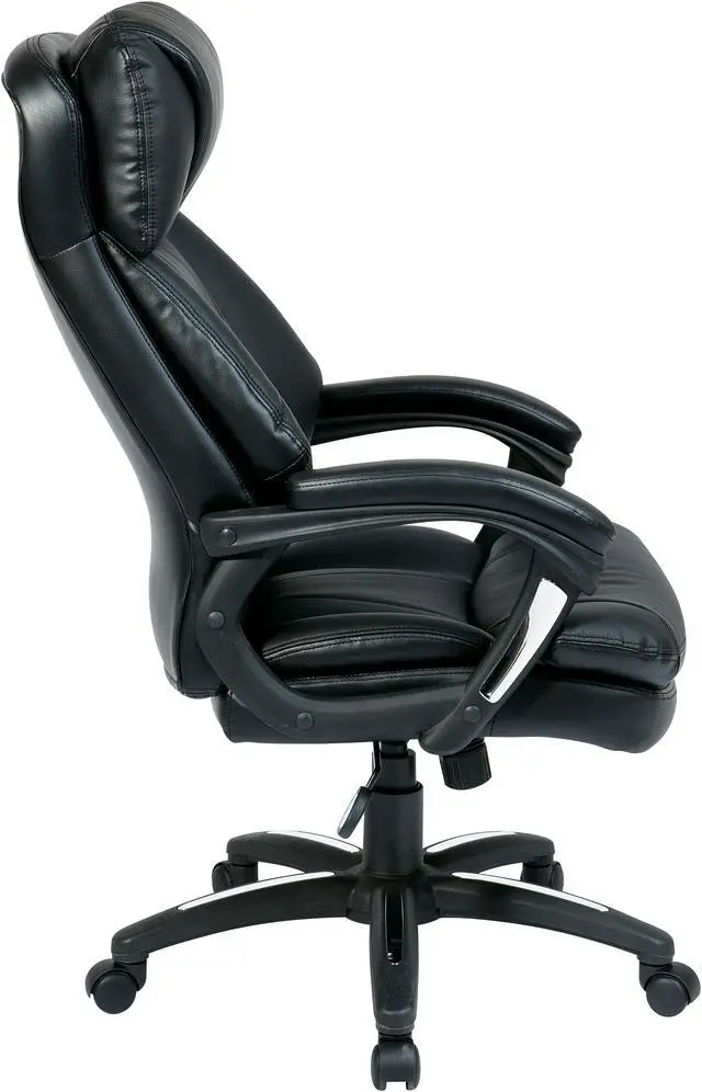 Alt view image 3 of 9 - Office Star Products Work Smart Oversized Faux Leather Executive Chair
