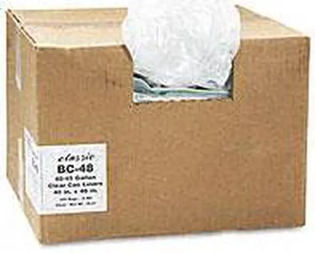 Alt view image 2 of 11 - Webster - WEBBC48 - Clear Low-Density Can Liners, 40-45gal, .63 Mil, 40 x 46, Clear, 250/Carton