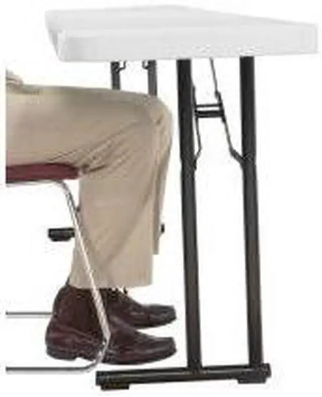 Alt view image 3 of 13 - Meeting and Training Table, 18"D x 96"W x 30"H, Light Spotted Gray NATIONAL PUBLIC SEATING BT1896