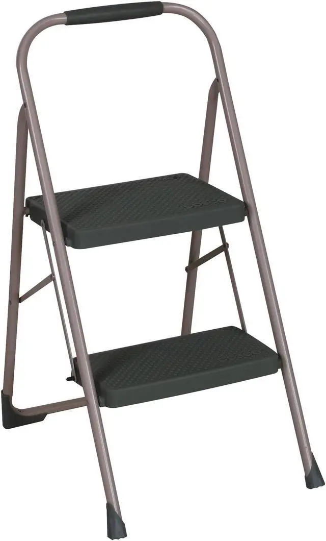 Main image of Cosco 2-Step Big Step Folding Stool 200lb 22" Spread Black/Gray 11308PBL1E
