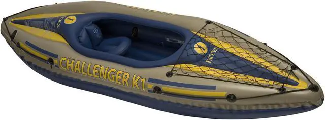 Main image of Intex Challenger K1 Inflatable Single Person Kayak Set and Accessory Kit w/ Pump