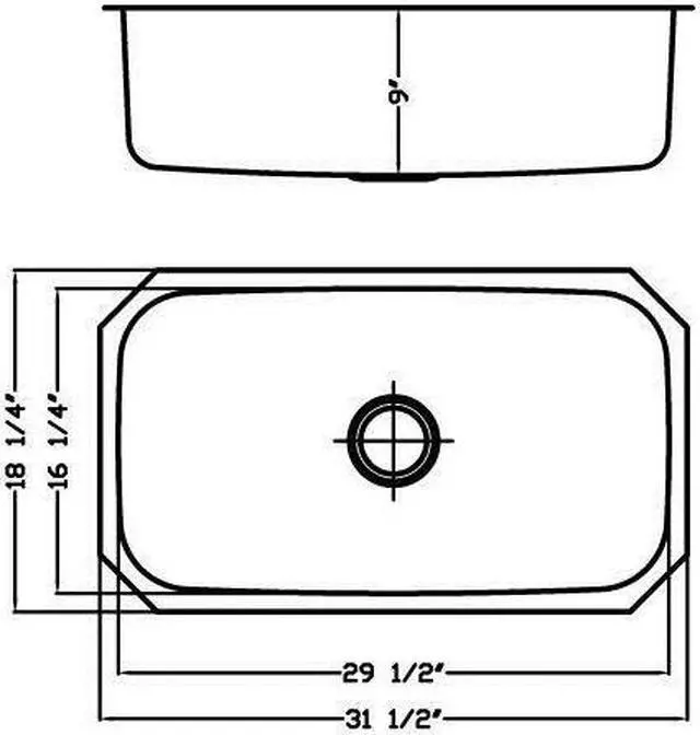 Main image of Ruvati 16-gauge Steel Single Bowl 32-inch Undermount Kitchen Sink