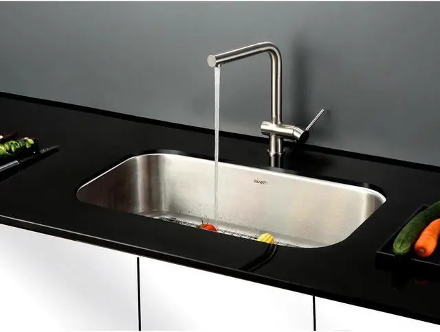 Alt view image 3 of 15 - Ruvati 16-gauge Steel Single Bowl 32-inch Undermount Kitchen Sink