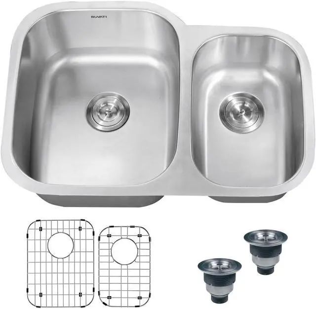 Main image of Ruvati 16-gauge Steel Double Bowl 29-inch Undermount Kitchen Sink