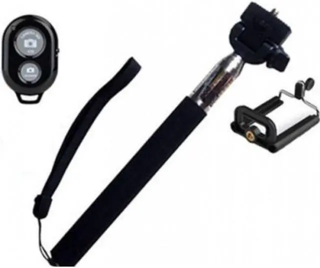 Main image of Extendable Wireless Handheld Multi Function Selfie Stick with separate Remote for Smartphone(Black)Pack of 1