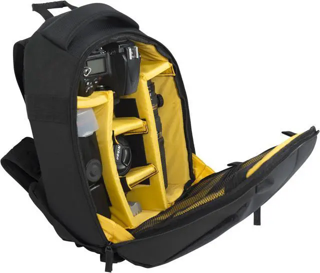 Alt view image 2 of 4 - NEW Atlas Customizable Compartments for Cameras, Lenses, Accessories ,Laptop Fabric/Nylon Backpack (Black)pack of 1