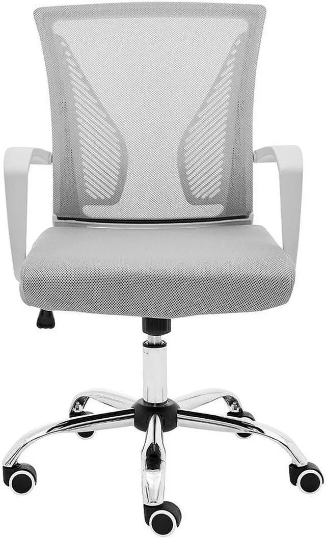 Alt view image 2 of 7 - Modern Home Zuna Mid-Back Office Chair - White/Gray