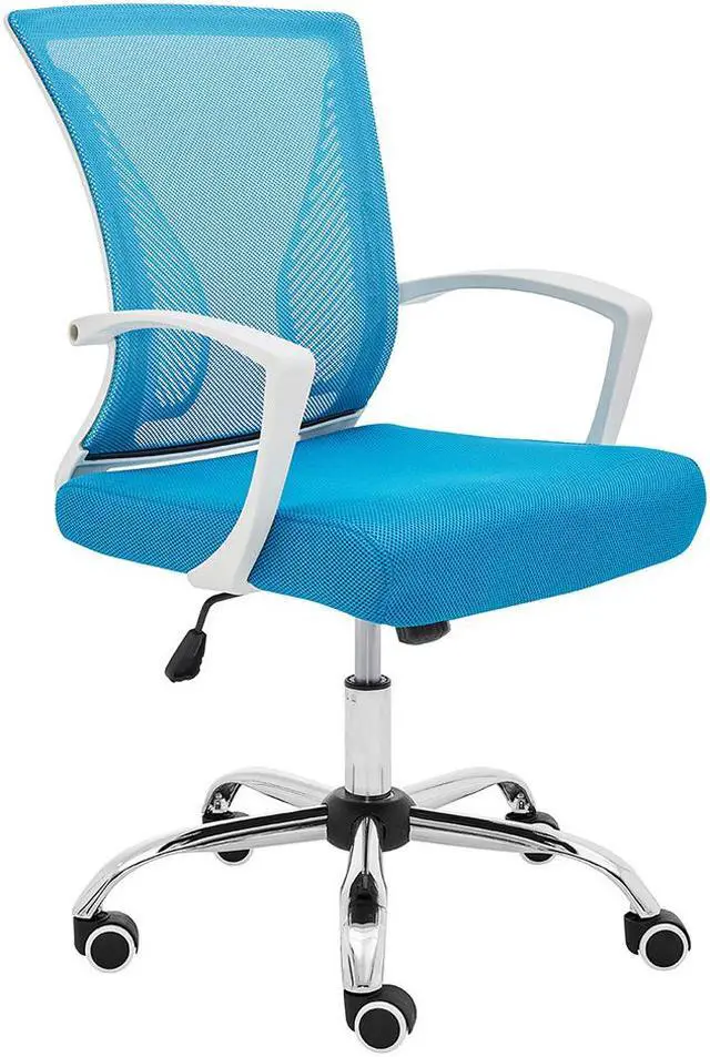 Main image of Modern Home Zuna Mid-Back Office Chair - White/Aqua