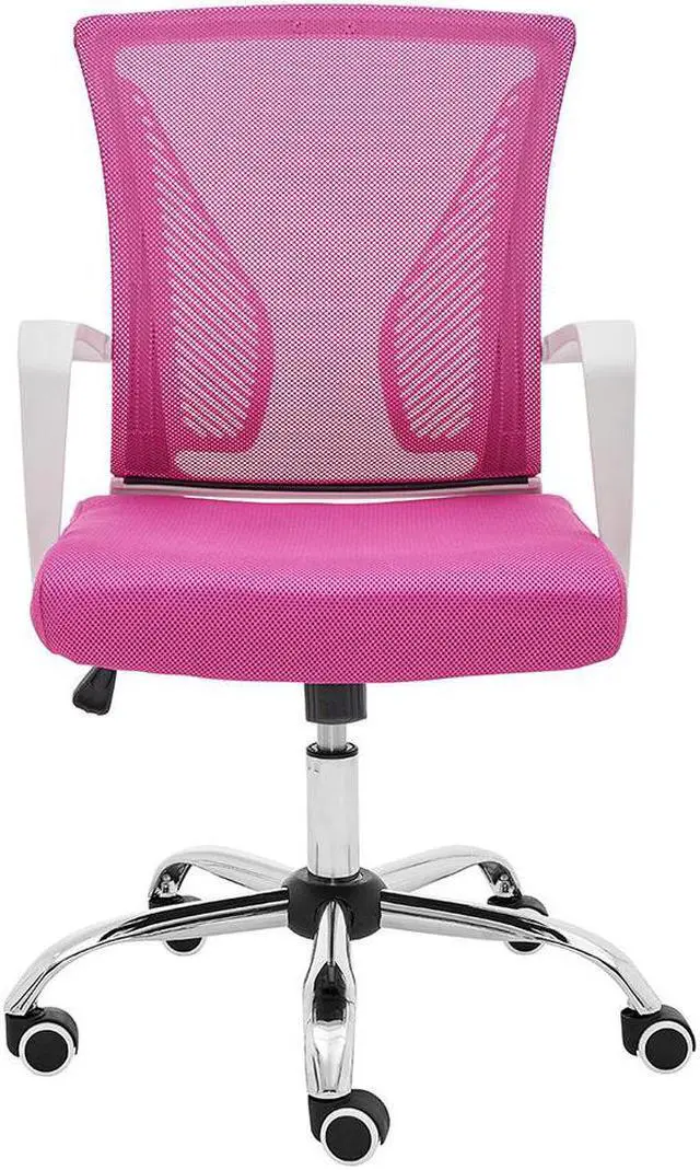 Alt view image 2 of 7 - Modern Home Zuna Mid-Back Office Chair - White/Pink