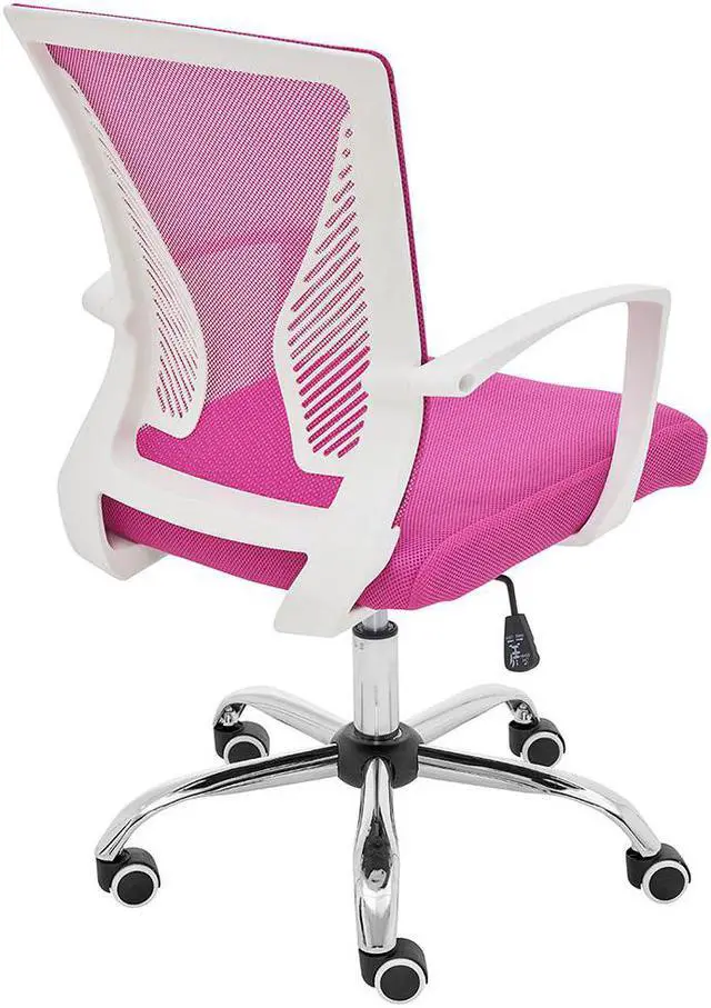 Alt view image 6 of 7 - Modern Home Zuna Mid-Back Office Chair - White/Pink