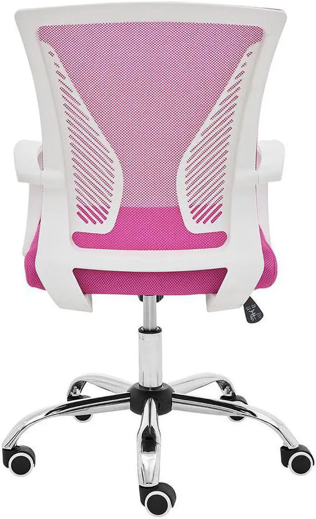 Alt view image 5 of 7 - Modern Home Zuna Mid-Back Office Chair - White/Pink