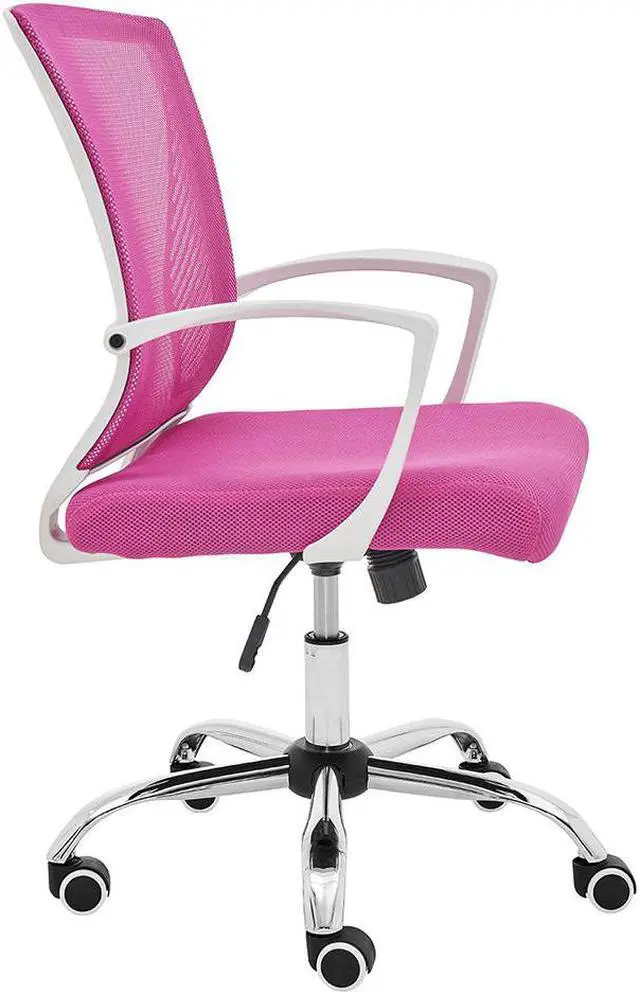 Alt view image 3 of 7 - Modern Home Zuna Mid-Back Office Chair - White/Pink