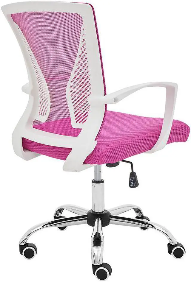 Alt view image 4 of 7 - Modern Home Zuna Mid-Back Office Chair - White/Pink