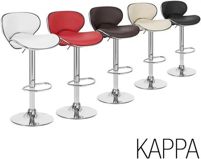 Alt view image 7 of 7 - Set of 4 Modern Home Kappa Contemporary Adjustable Height Counter/Bar Stool (Coffee Brown)