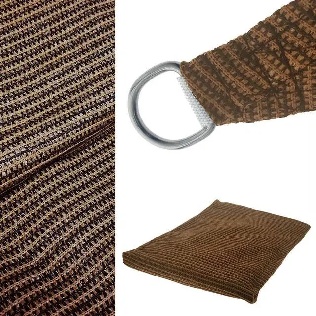 Alt view image 3 of 4 - Modern Home Sail Shade Square  - 16.5' x 16.5' UV Sun Blocking Canopy (Brown)