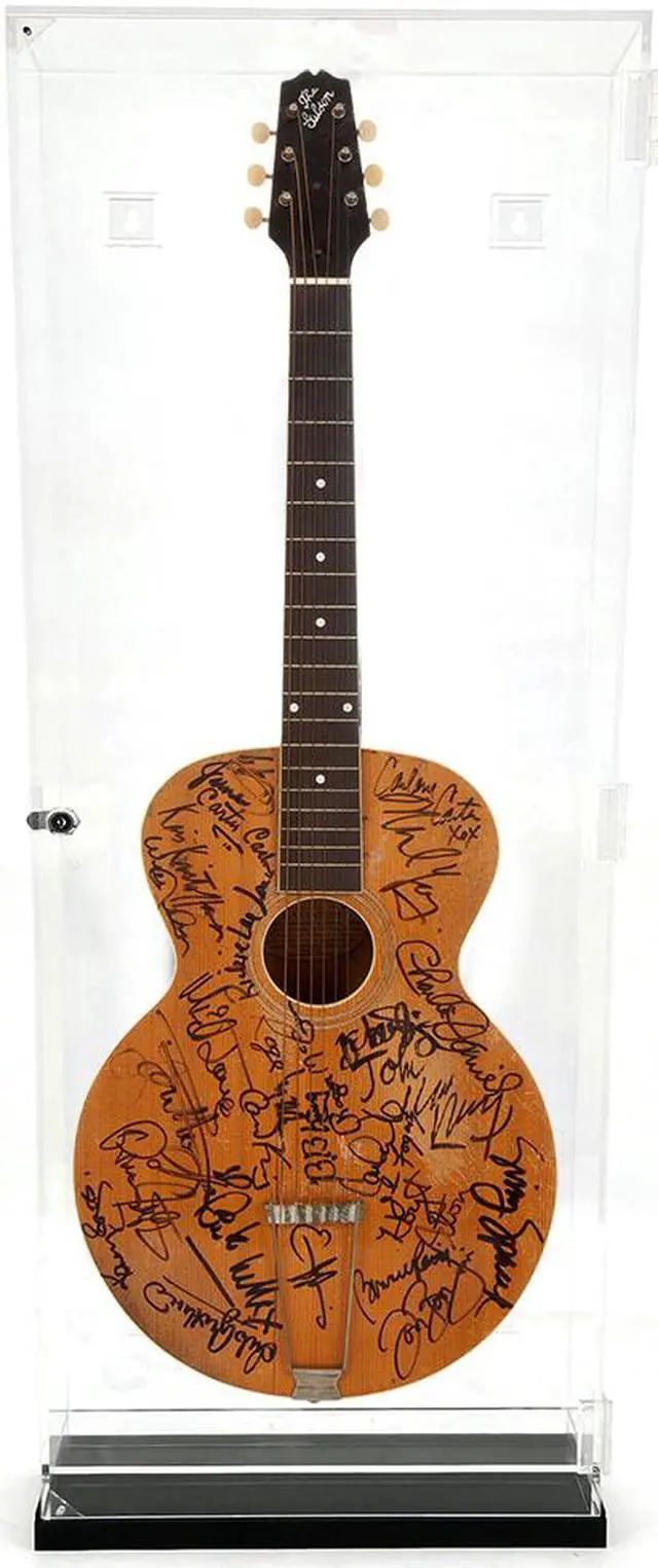 Alt view image 5 of 7 - OnDisplay Deluxe Acrylic Wall Mounted/Tabletop UV-Protected Electric Guitar Display Case w/Lights
