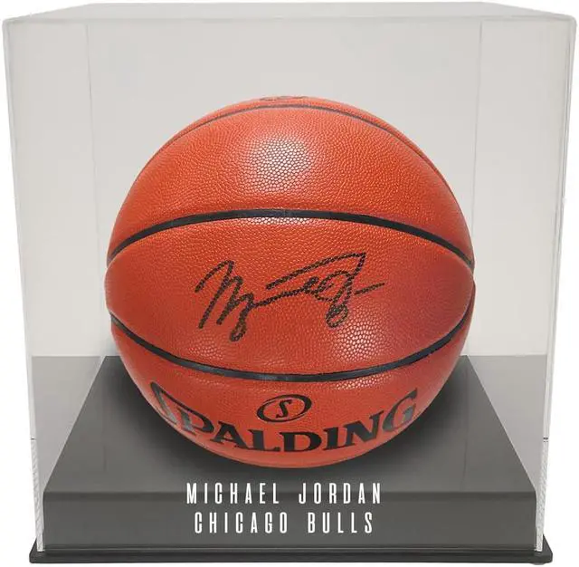 Alt view image 6 of 6 - OnDisplay Deluxe Personalized UV-Protected Basketball/Soccer Ball Display Case - Black Base