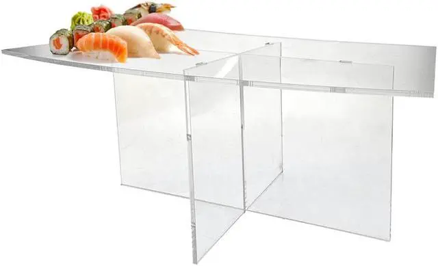 Alt view image 4 of 7 - OnDisplay Cross Tier Acrylic Display Rack/Stand - Clear Food Display Stage (Set of 3 - One of Each Size)
