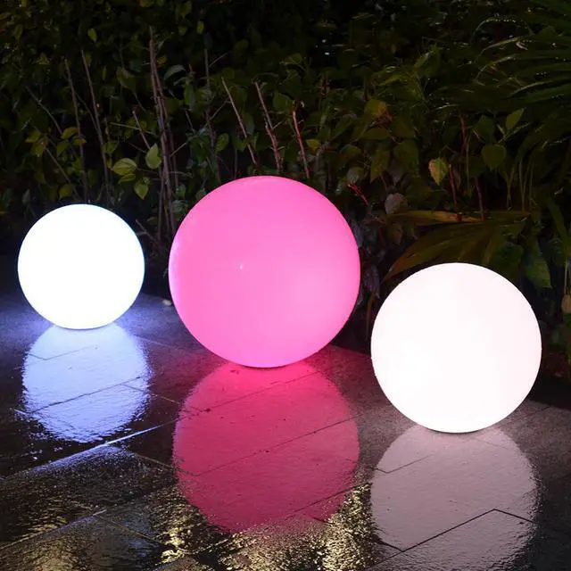 Alt view image 7 of 7 - Modern Home LED Glowing Sphere w/Infrared Remote Control (16 inch)