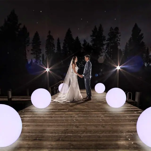 Alt view image 4 of 7 - Modern Home LED Glowing Sphere w/Infrared Remote Control (16 inch)
