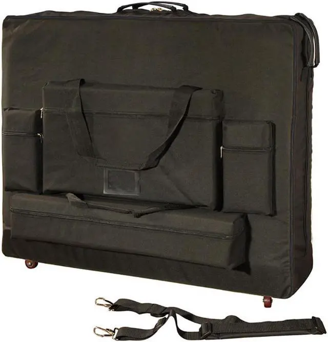 Alt view image 3 of 7 - Royal Massage 28" Width Deluxe Black Universal Massage Table Carry Case w/Wheels