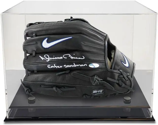 Alt view image 2 of 7 - OnDisplay Deluxe UV-Protected Baseball Glove/Mitt Display Case - Black Base