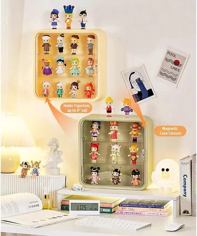 Alt view image 3 of 6 - OnDisplay Deluxe UV-Protected Clear Figurine Display Box - Table or Wall Mount Action Figure Toy Cabinet