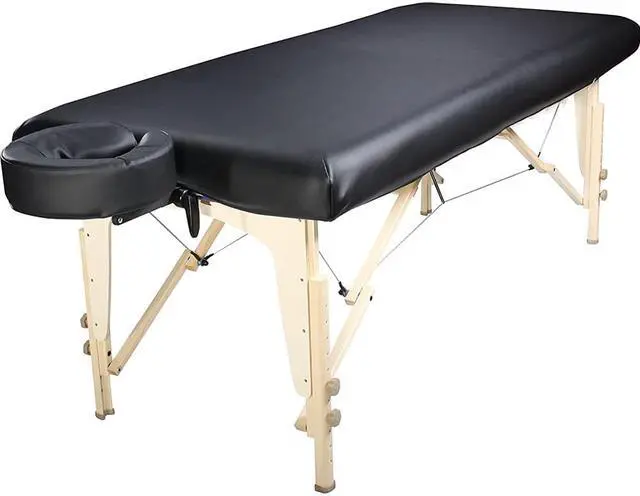 Alt view image 2 of 5 - Royal Massage Universal Fitted Vinyl Leather Massage Table Protection Cover (Black, Single)