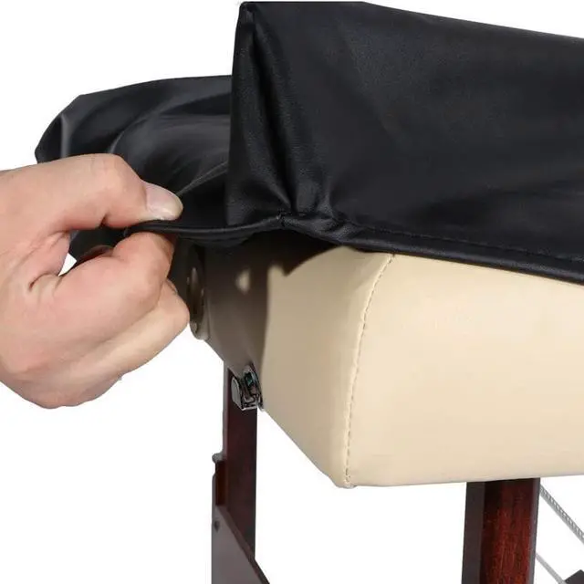 Alt view image 5 of 5 - Royal Massage Universal Fitted Vinyl Leather Massage Table Protection Cover (Black, Single)
