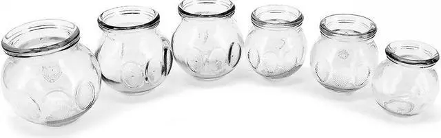 Alt view image 3 of 5 - Royal Massage 6pc Fire Glass Cupping Jar Set