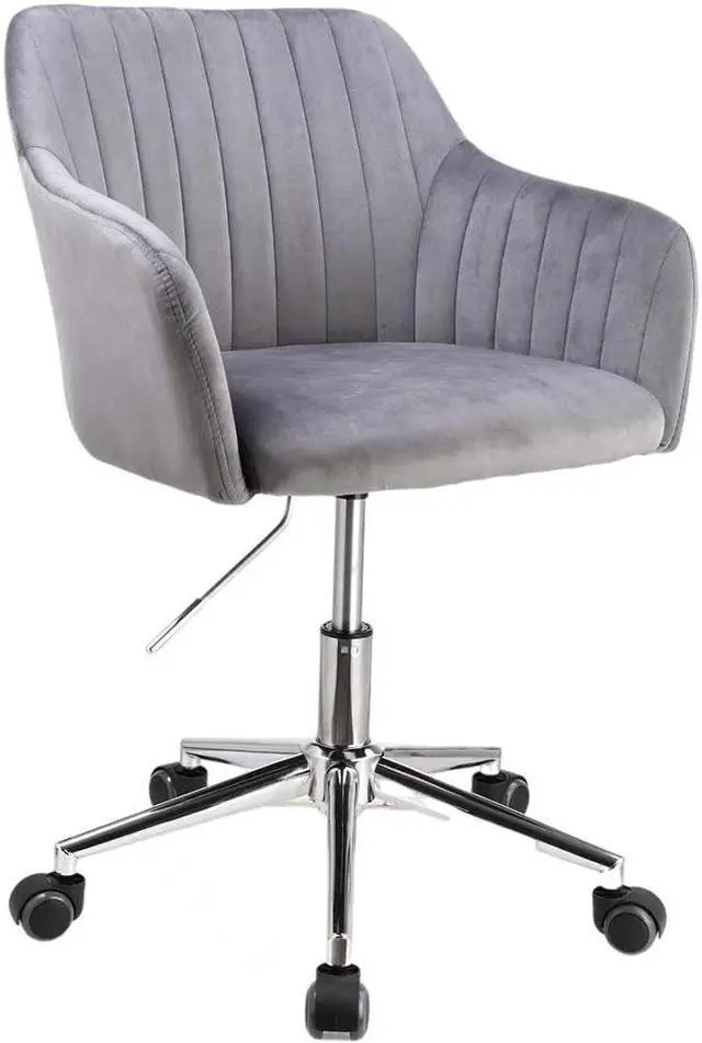 Main image of Modern Home Marceaux Velvet Modern Mid-Back Office Task Chair (Gray)