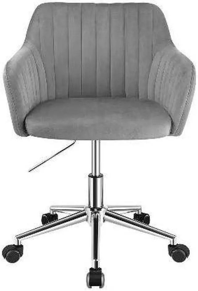 Alt view image 3 of 7 - Modern Home Marceaux Velvet Modern Mid-Back Office Task Chair (Gray)