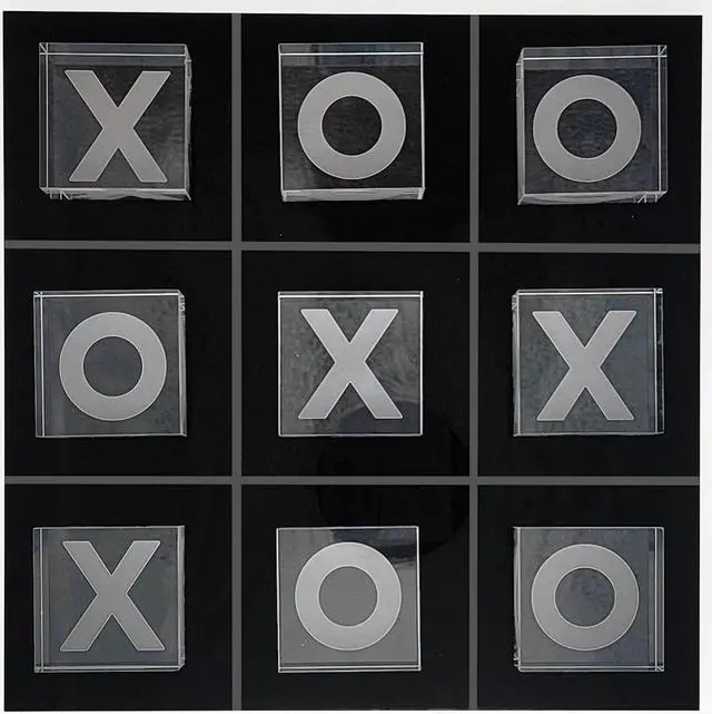 Alt view image 2 of 6 - OnDisplay 3D Luxe Acrylic Tic Tac Toe Set (Black/Clear)