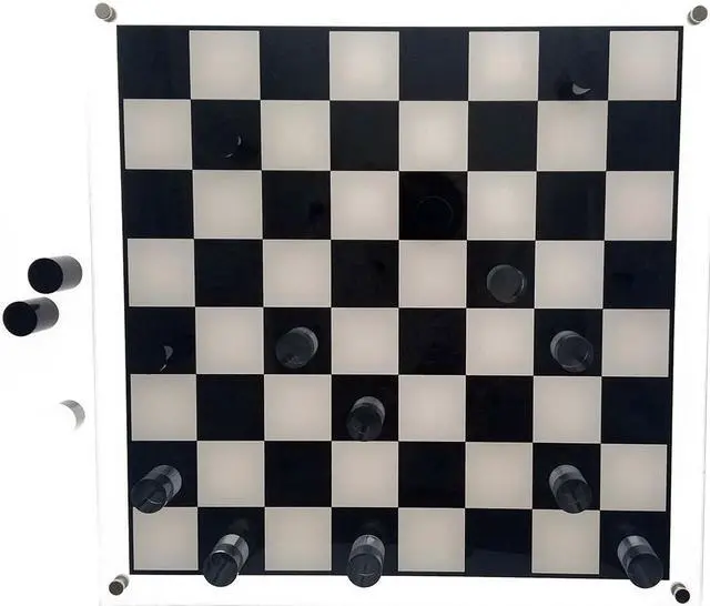 Alt view image 3 of 6 - OnDisplay 3D Luxe Acrylic Checkers Set, Clear