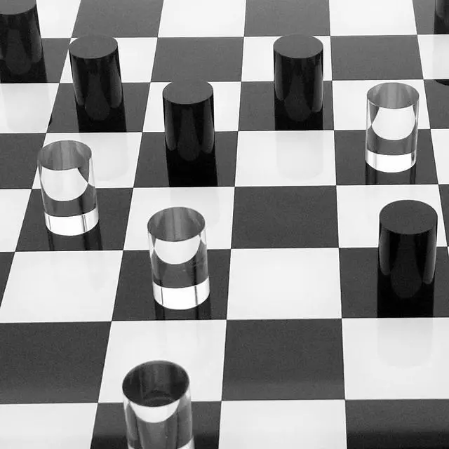 Alt view image 5 of 6 - OnDisplay 3D Luxe Acrylic Checkers Set, Clear