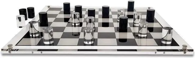 Alt view image 4 of 6 - OnDisplay 3D Luxe Acrylic Checkers Set, Clear
