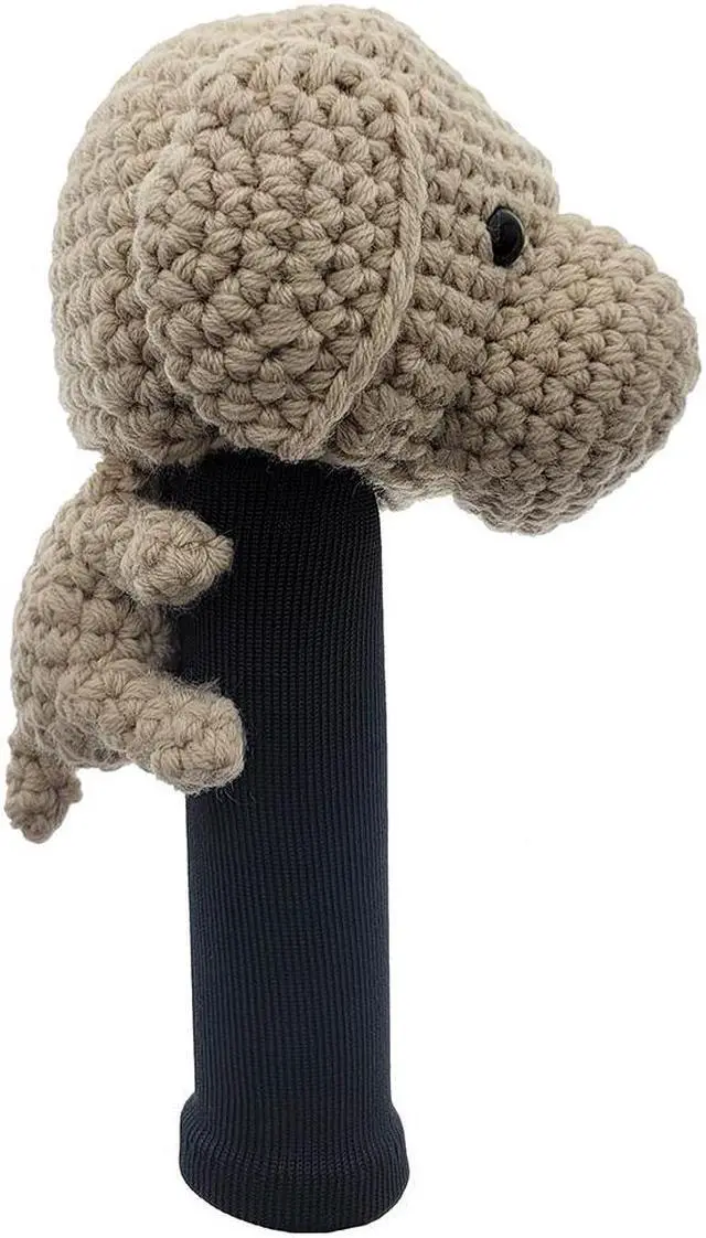 Alt view image 2 of 2 - StitchHead Hand Stitched Yarn Animal Driver/Wood Head Cover (Yellow Lab)