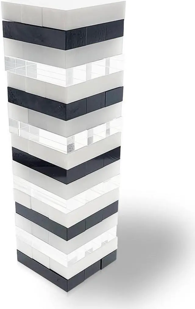 Main image of OnDisplay 3D Luxe Acrylic Stacking Tower Puzzle Game (Clear/Opaque/Blk/White)