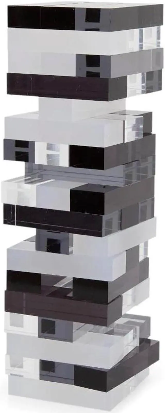 Alt view image 7 of 7 - OnDisplay 3D Luxe Acrylic Stacking Tower Puzzle Game (Clear/Opaque/Blk/White)