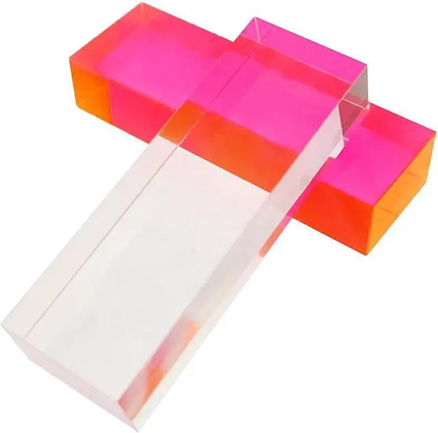 Alt view image 4 of 5 - OnDisplay 3D Luxe Acrylic Stacking Tower Puzzle Game (Pink/Clear)