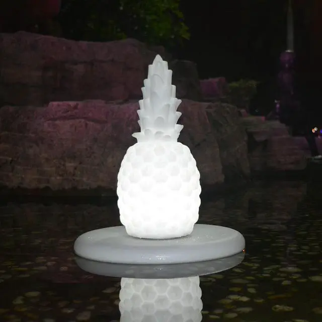 Alt view image 2 of 6 - Modern Home Deluxe Floating LED Glowing Pineapple w/Infrared Remote Control